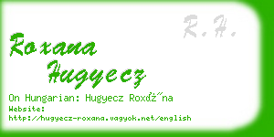 roxana hugyecz business card